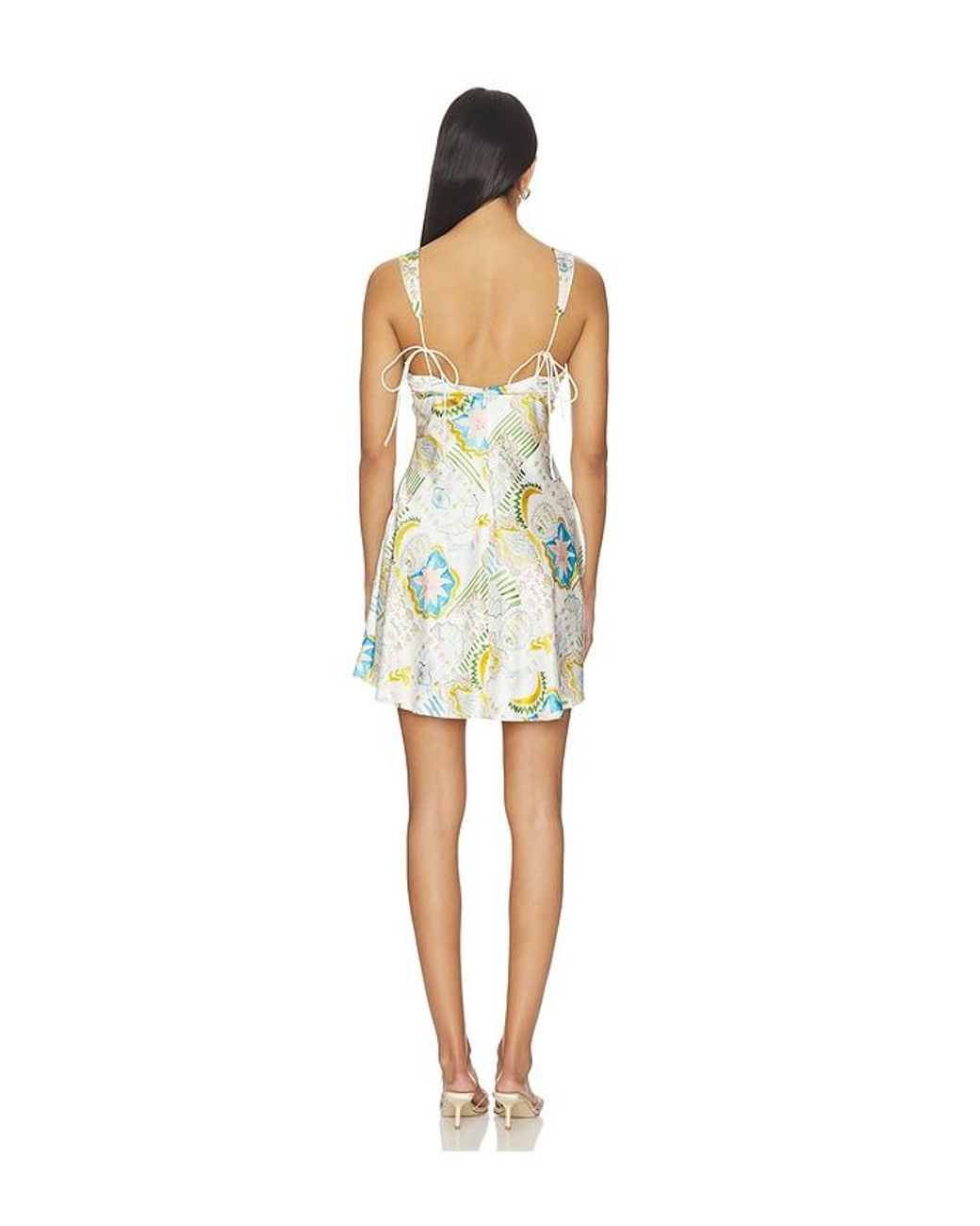 For Love & Lemons White Summer Scarf Mini Dress