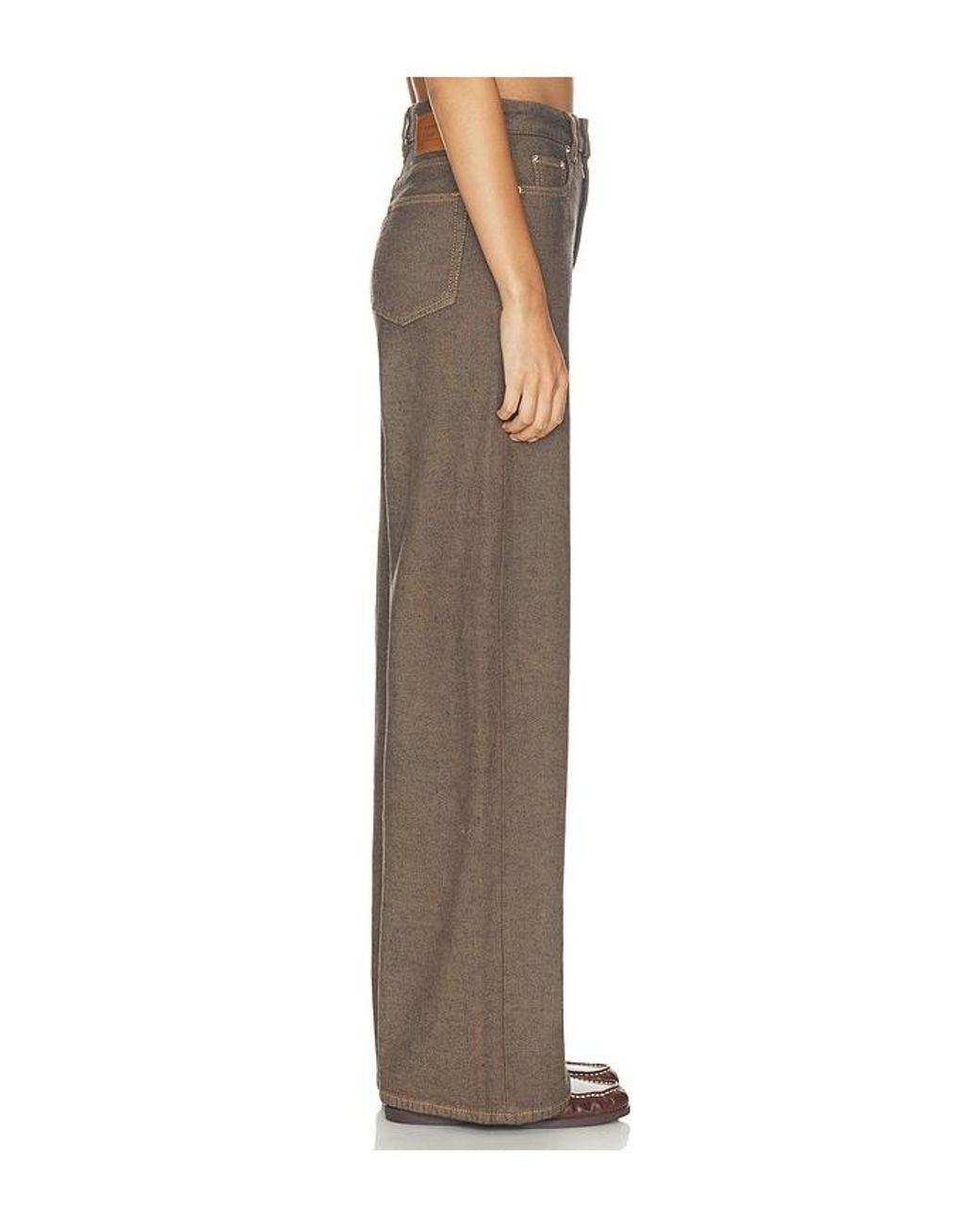 Ganni Brown Neppy Denim Lari Jeans