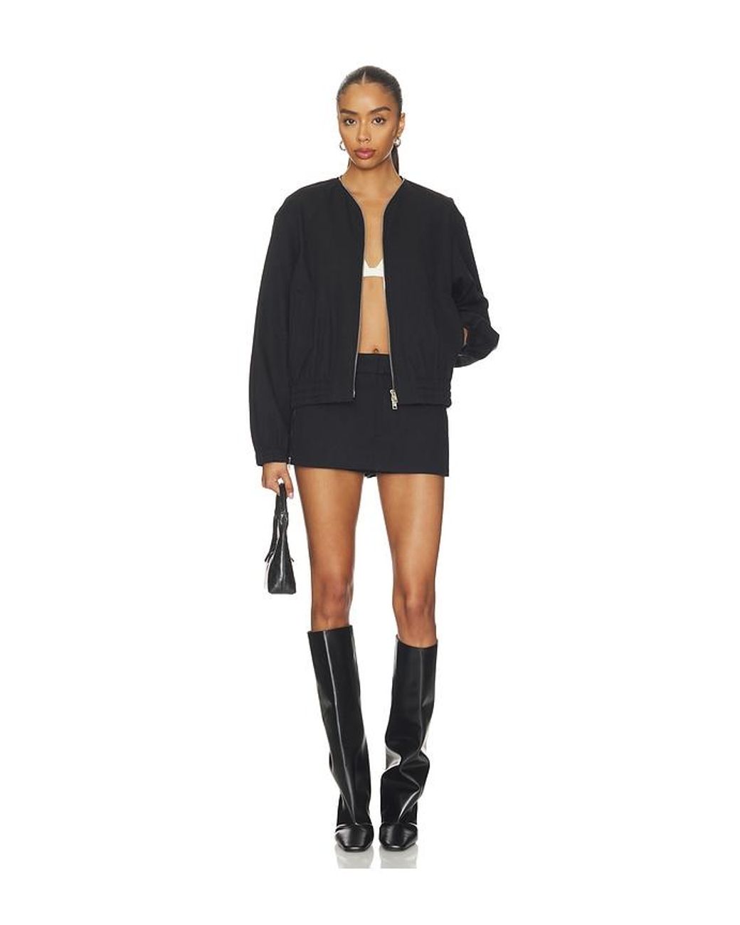 Alexander Wang Blue Coaches Jacket With Continuous Loop Zipper