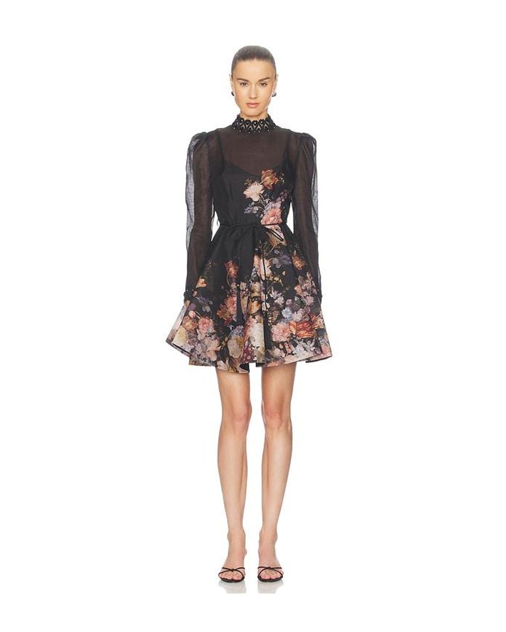 Zimmermann Black Valiant Embellish Mini Dress