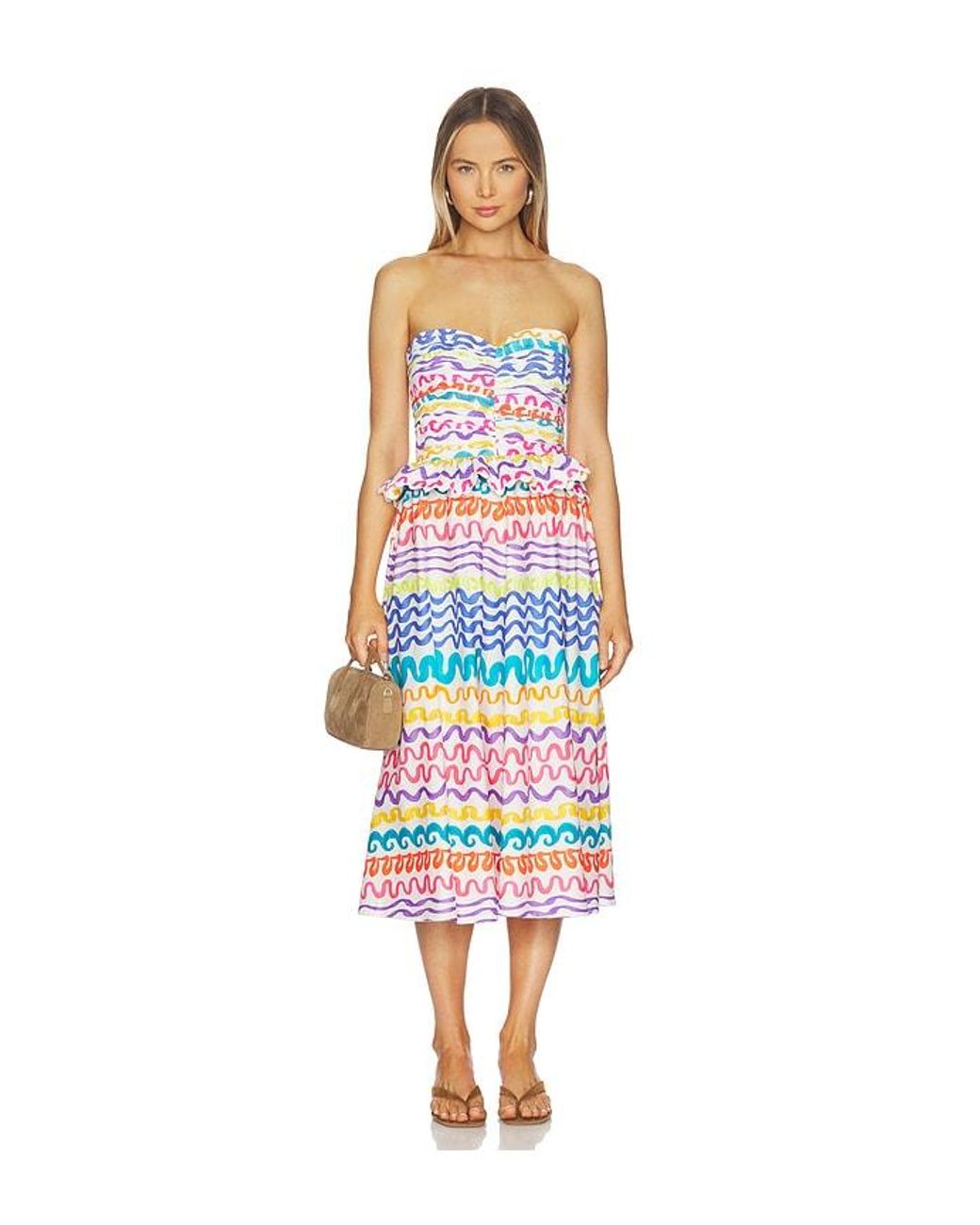 Celiab White Serpentine Dress