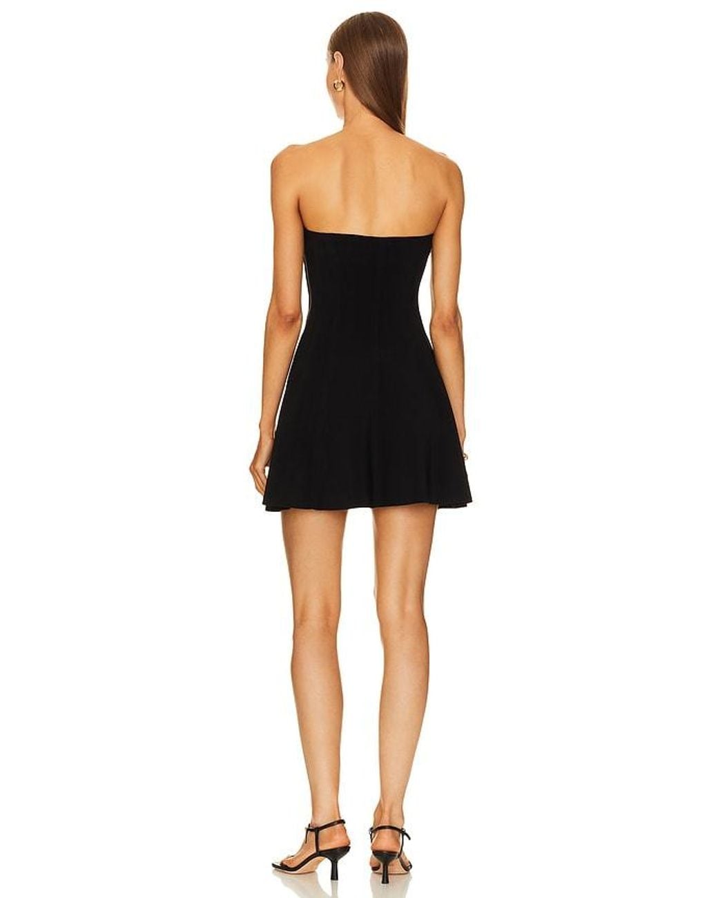 Norma Kamali Black Strapless Grace Mini Dress