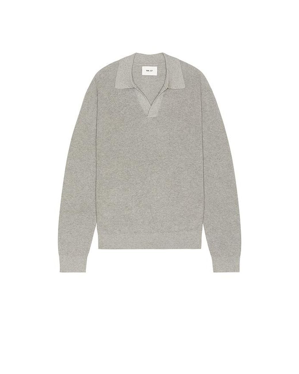 NN07 Gray Hope Rib Knit Polo 60060 for men