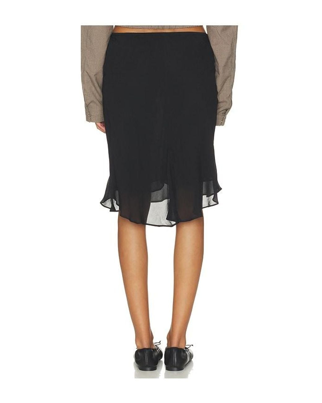 With Jean Black Penny Skirt