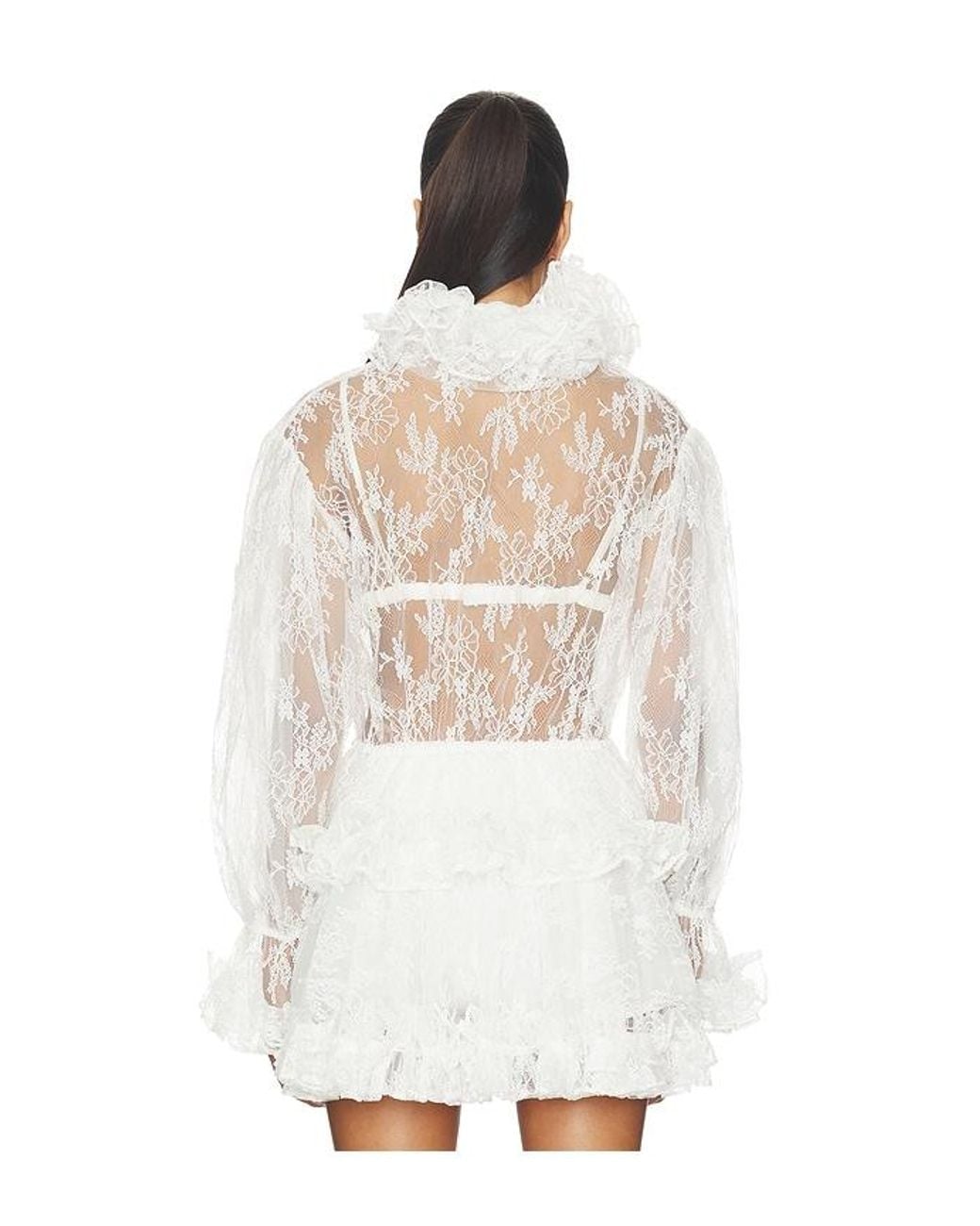 AKNVAS White Elisa Lace Jacket