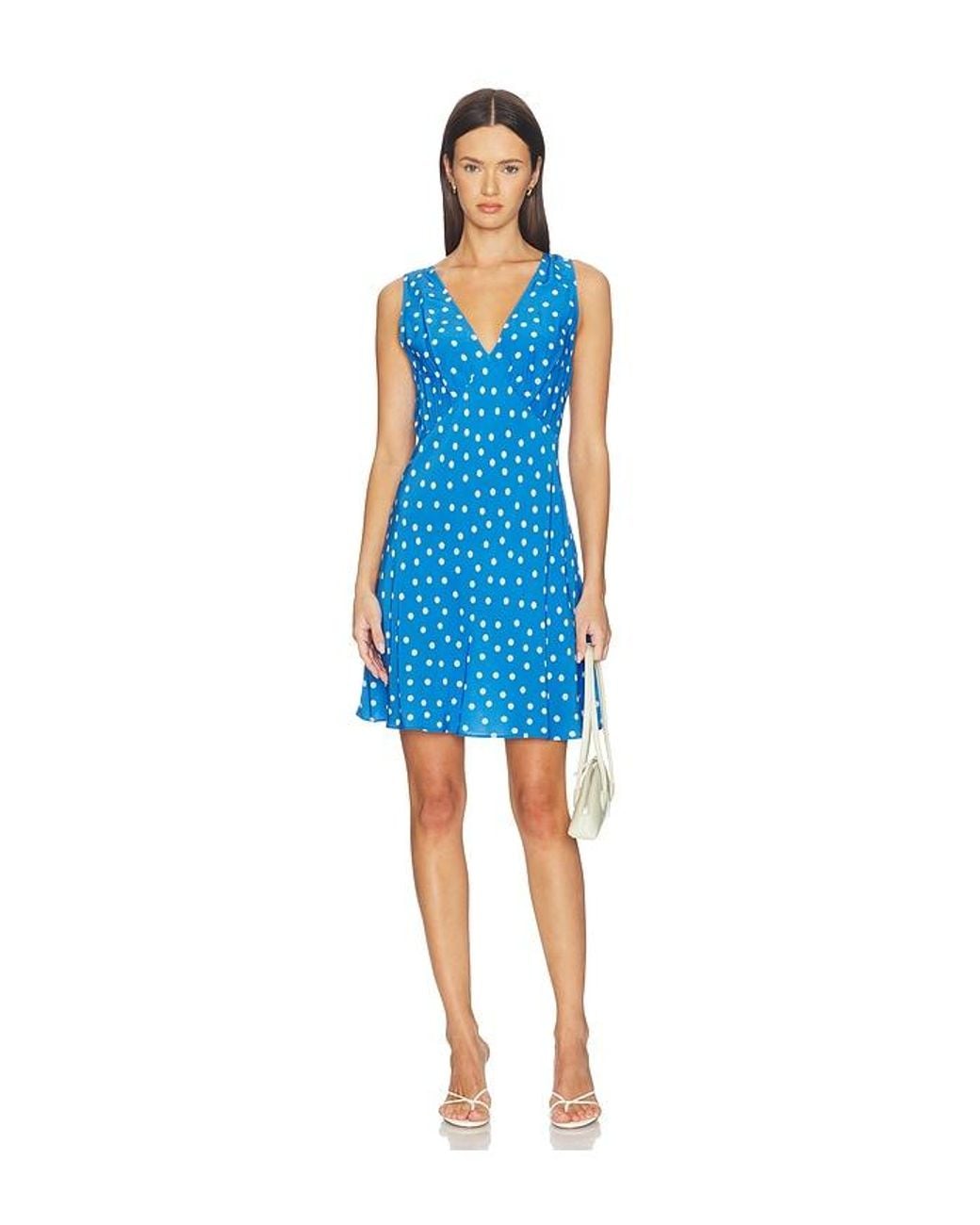 Rixo Blue Leighton Dress