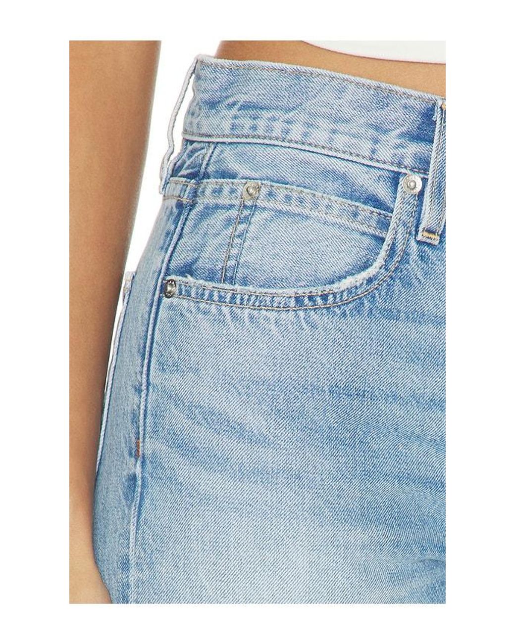 SLVRLAKE Denim Blue Kendra Straight Leg Jeans
