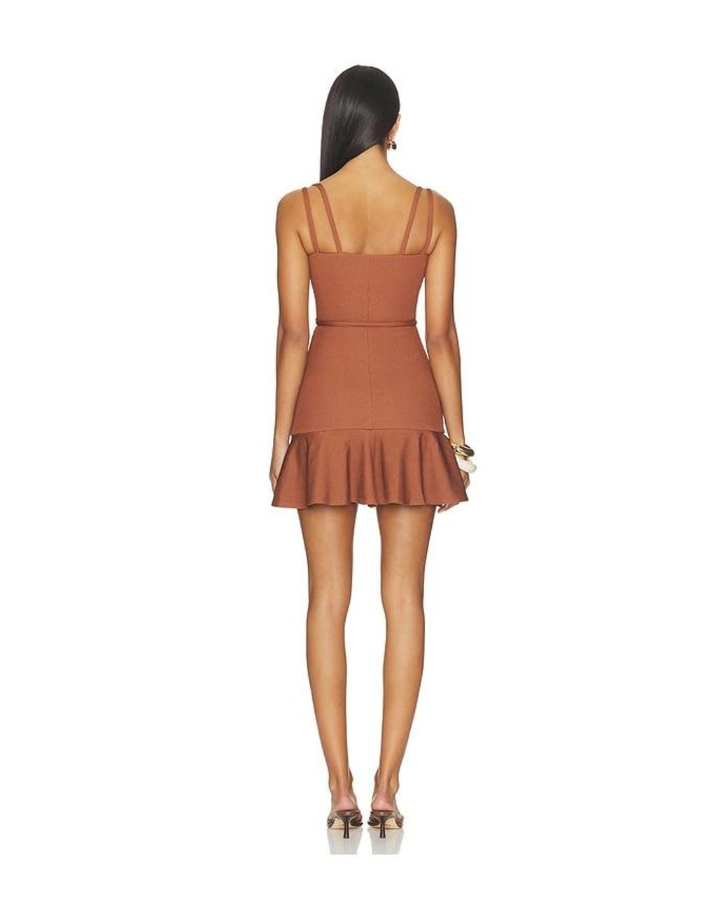 PATBO Brown Cora Knit Mini Dress