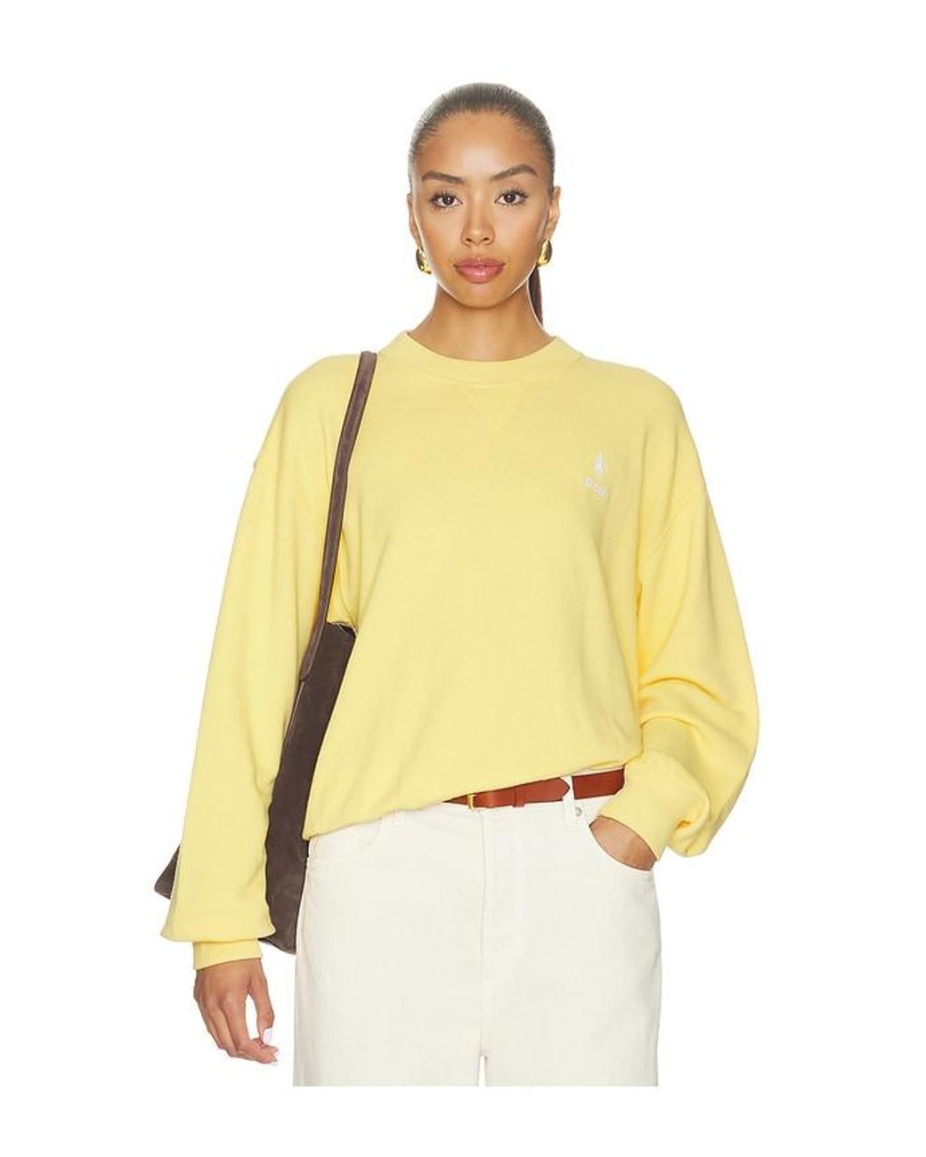 Polo Ralph Lauren Yellow Island Fleece Crew Neck Sweatshirt