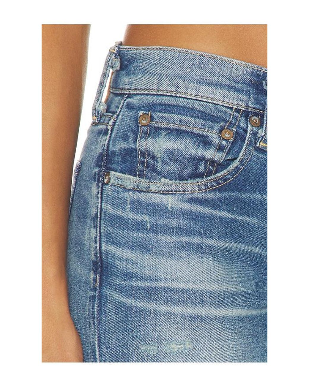 Moussy Blue Velma Slim Straight Leg Jeans