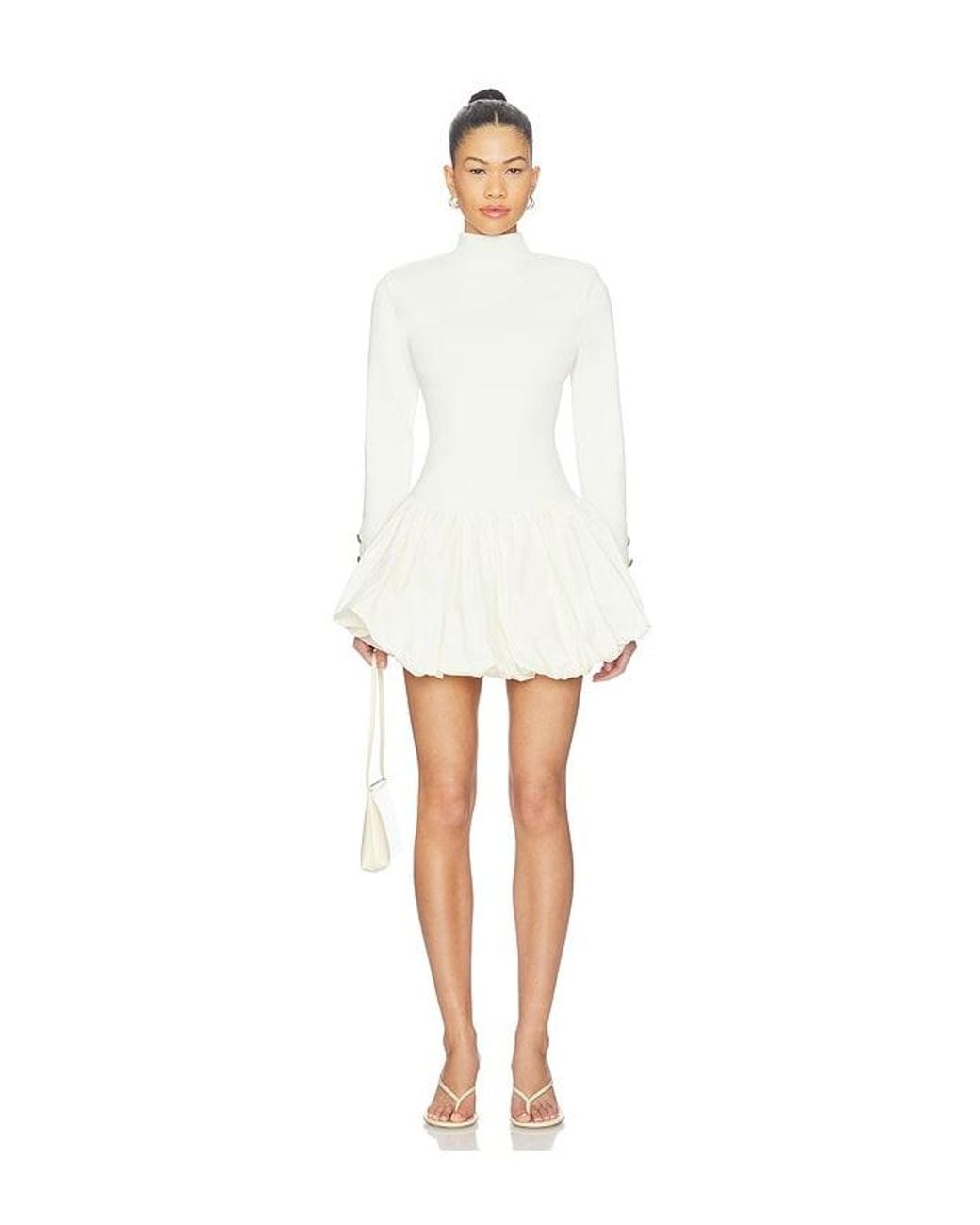 Aje. White Elodi Knit Mini Dress