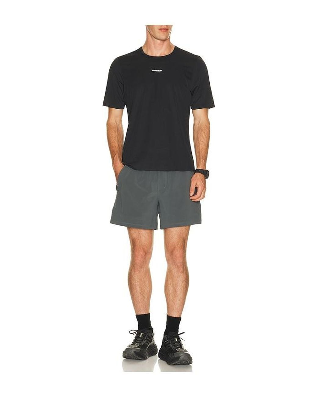 lululemon athletica Black Fast And Free Short Sleeve Shirt for men