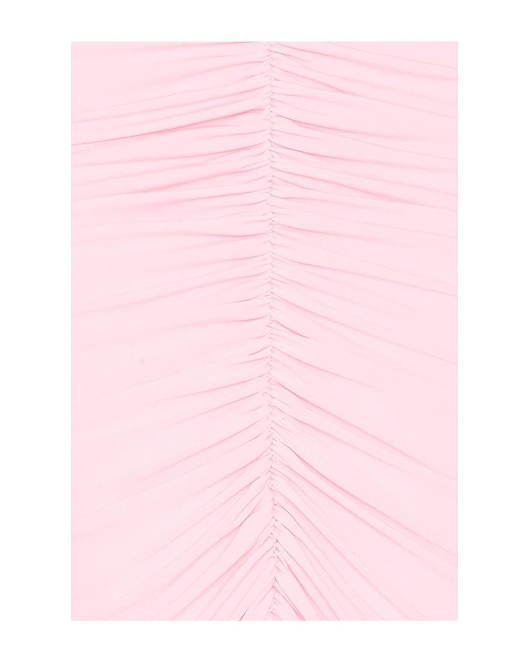 Norma Kamali Pink Long Sleeve V Neck Shirred Front Fishtail Gown