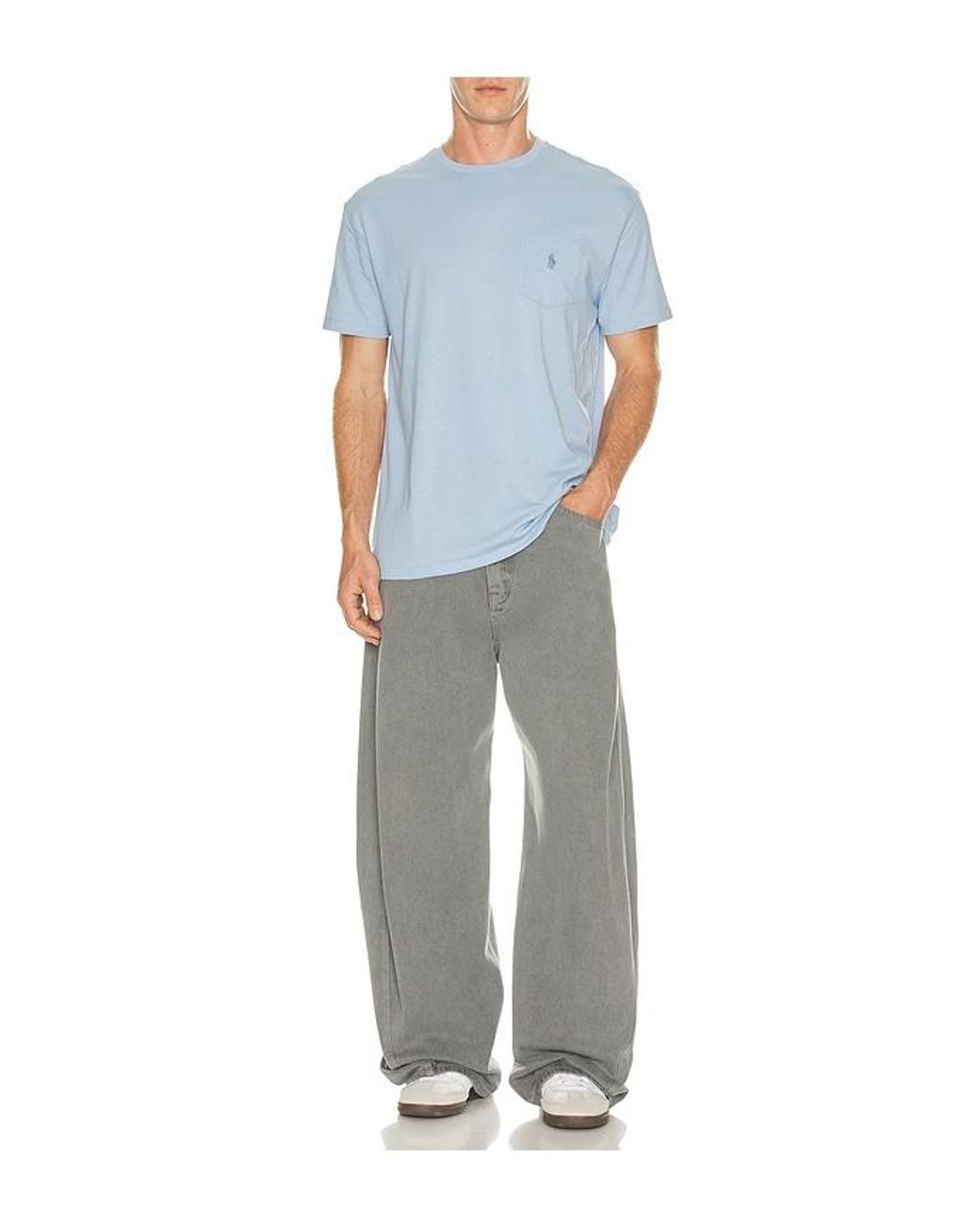Polo Ralph Lauren Blue Short Sleeve Crewneck Pocket T-Shirt for men
