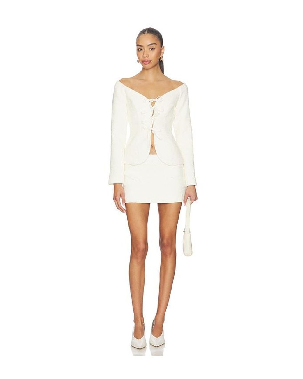 MAJORELLE White Annie Mini Skirt