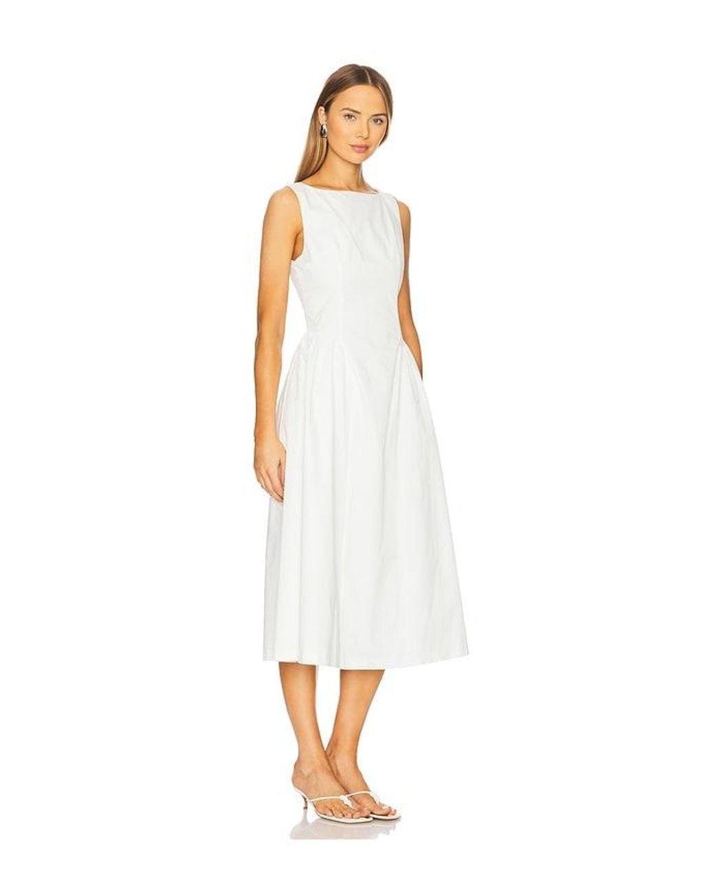 Elodie the Label White Lennon Poplin Dress
