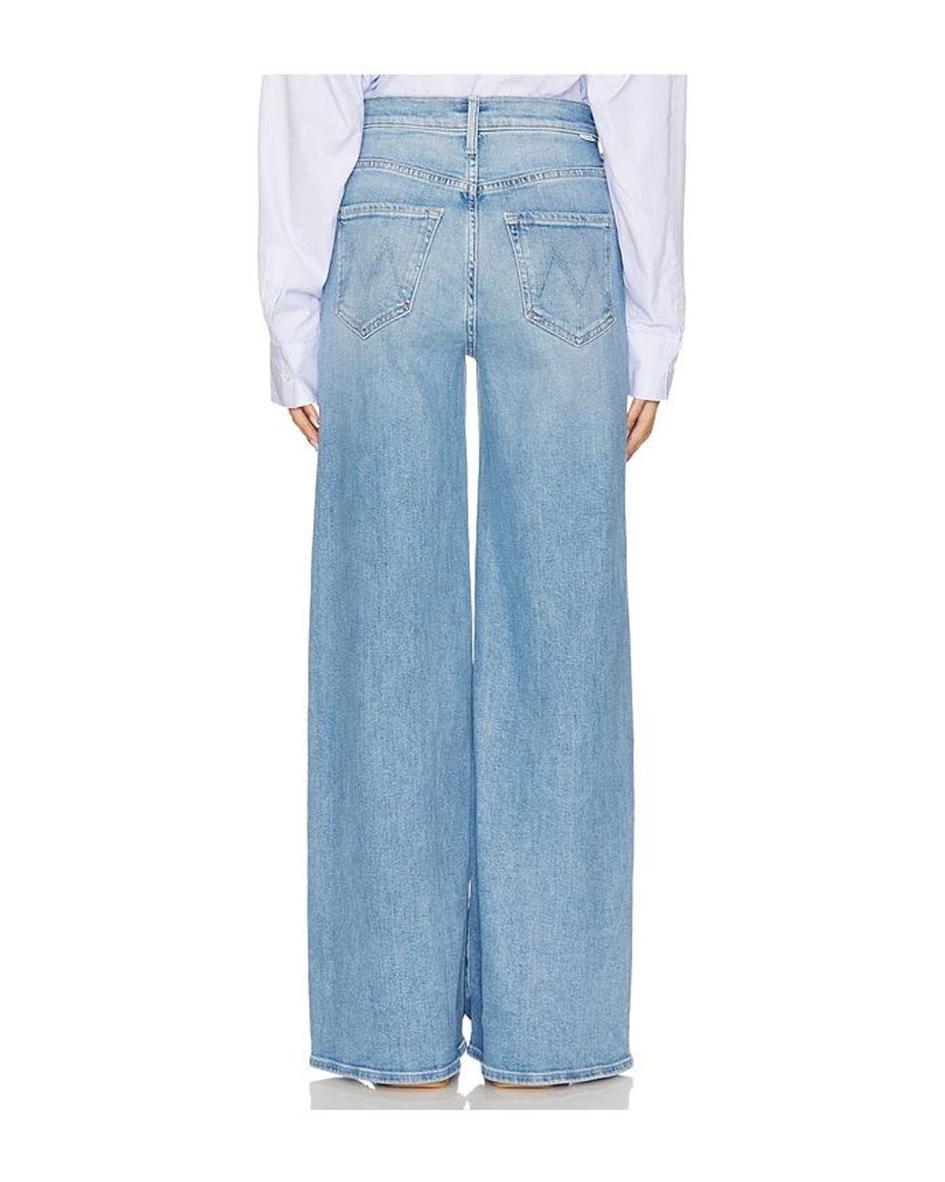Mother Blue The Ditcher Roller Zip Sneak Jeans
