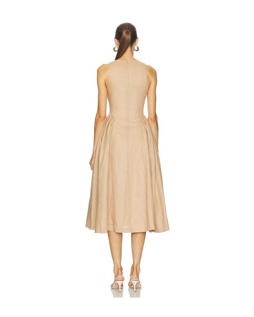 LPA Natural Seina Midi Dress