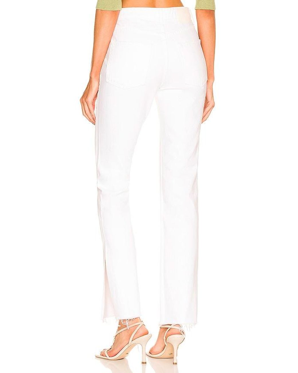 GRLFRND White Harlow High Rise Boot Jeans
