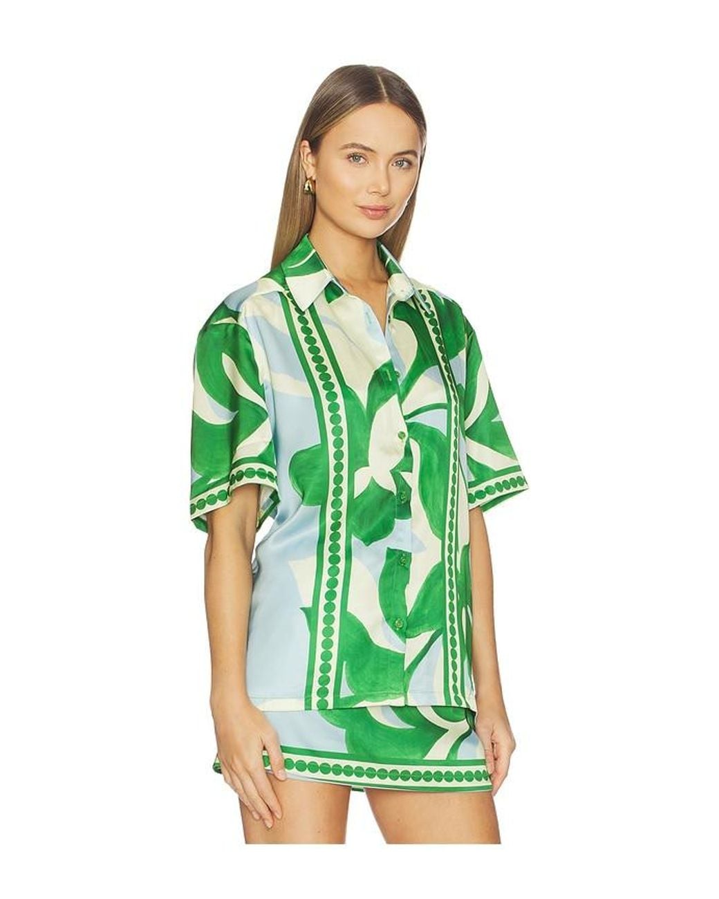 Seven Wonders Green Alara Short Sleeve Shirt