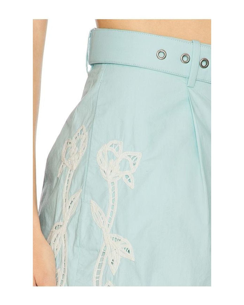 Hemant & Nandita Blue X Revolve Shorts With Buckle Belt
