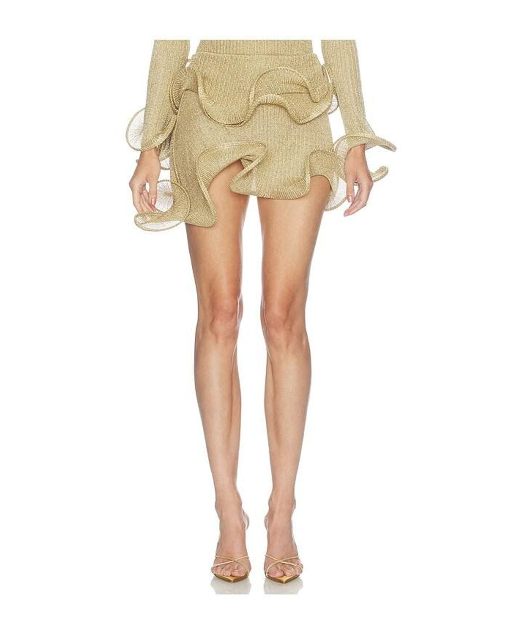 Sid Neigum Natural Wave Hem Bamboo Mini Skirt