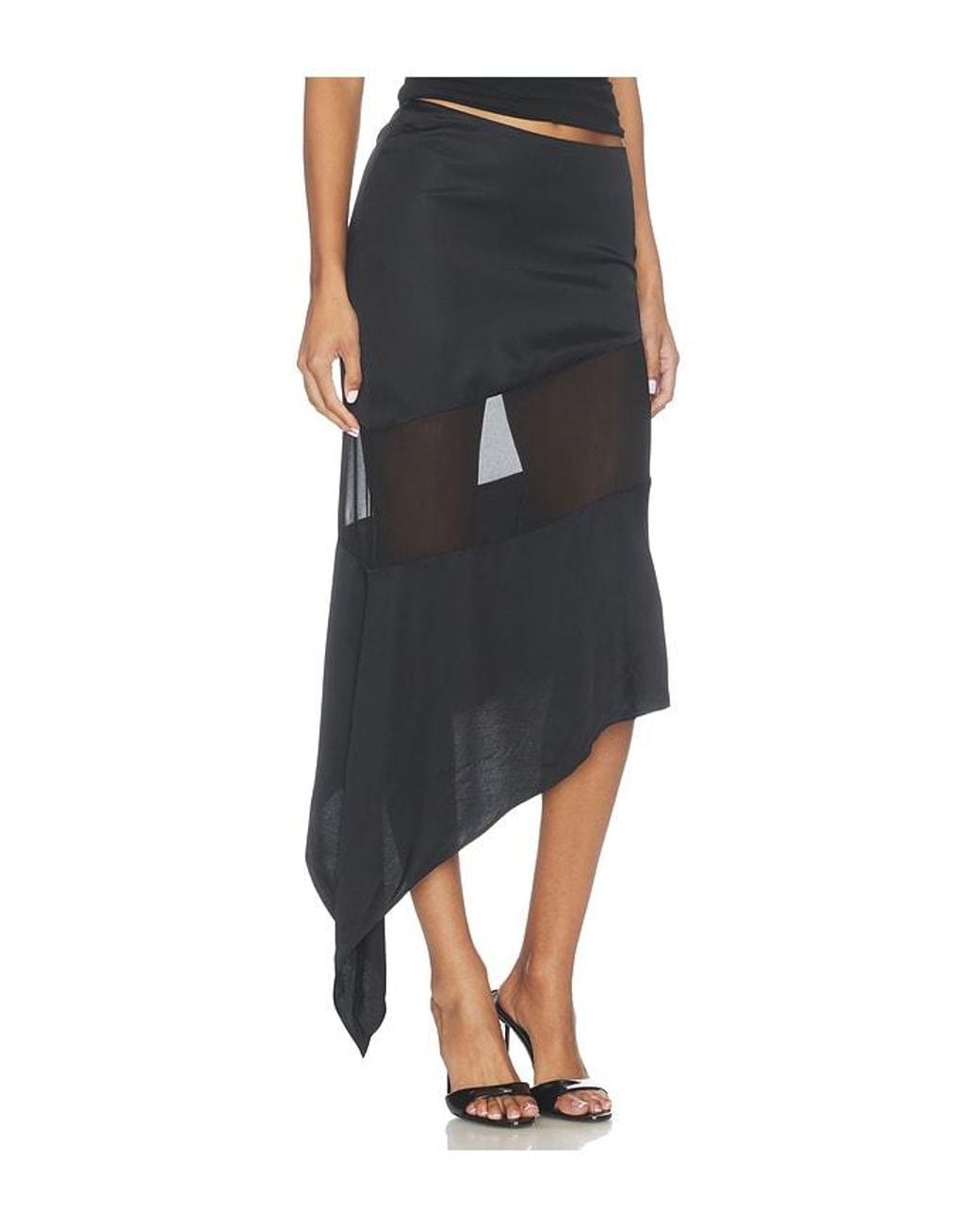 Nbd Black Roshini Midi Skirt