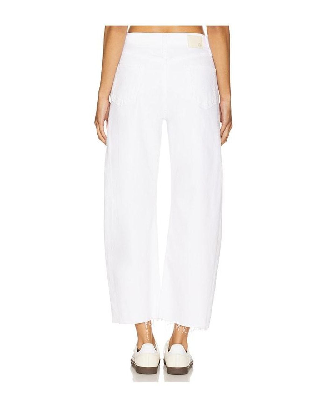 AG Jeans White Hattie Crop