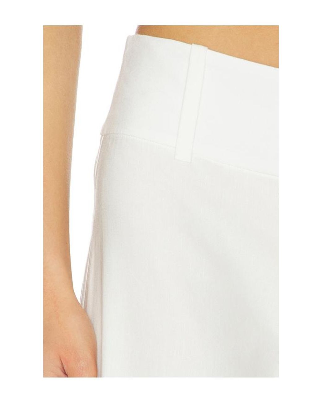 Alice + Olivia White Olivia Wide Leg Cuffed Pant