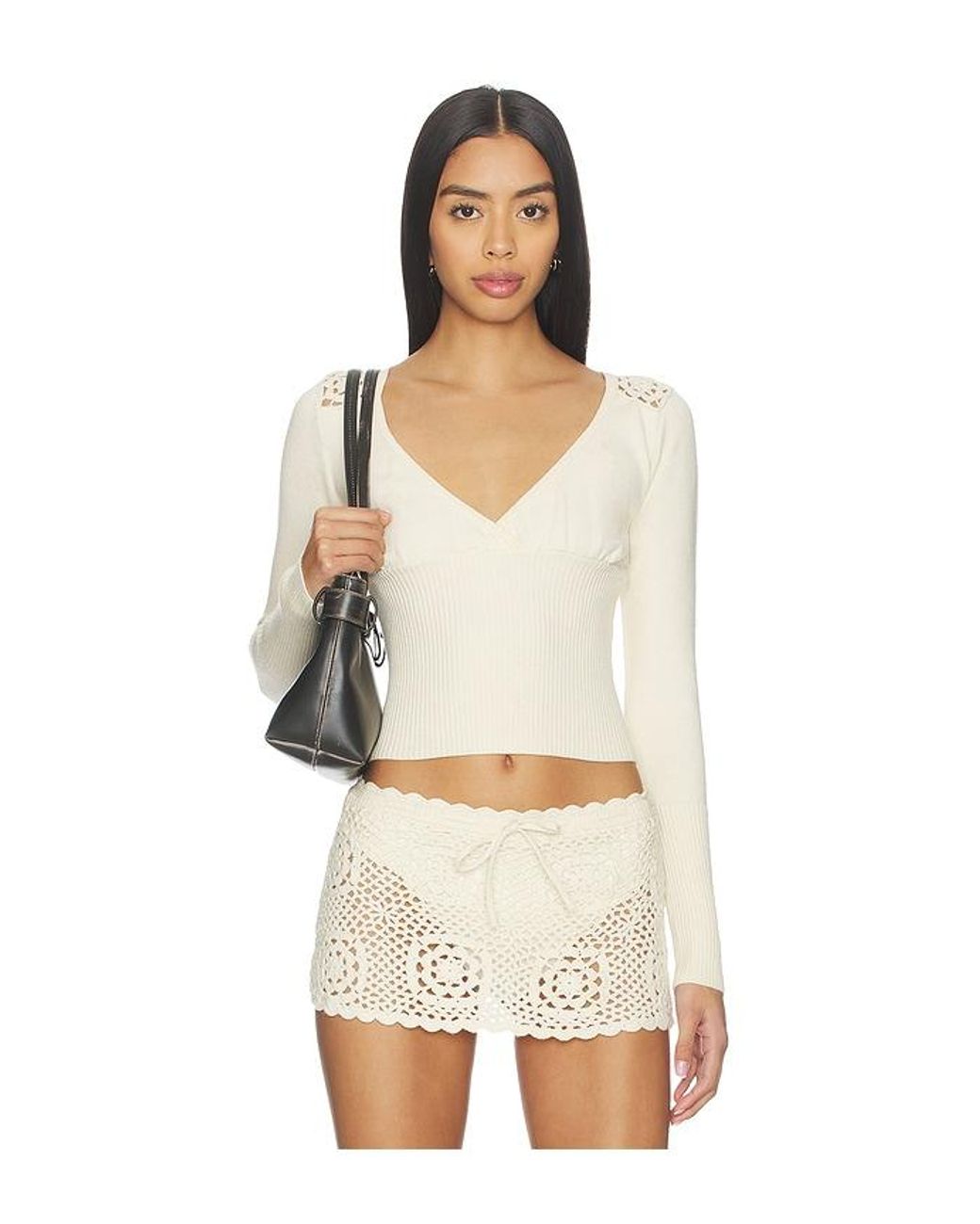 Frankie's Bikinis Multicolor Arlo Cloud Knit Long Sleeve Shirt