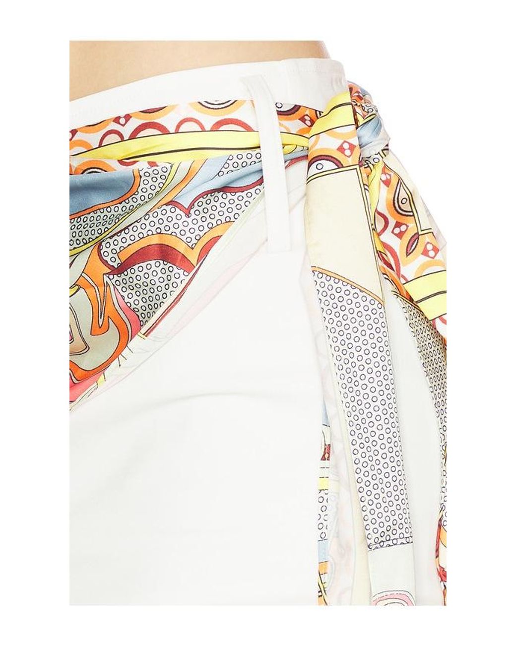 MORE TO COME White Cassandria Scarf Skort