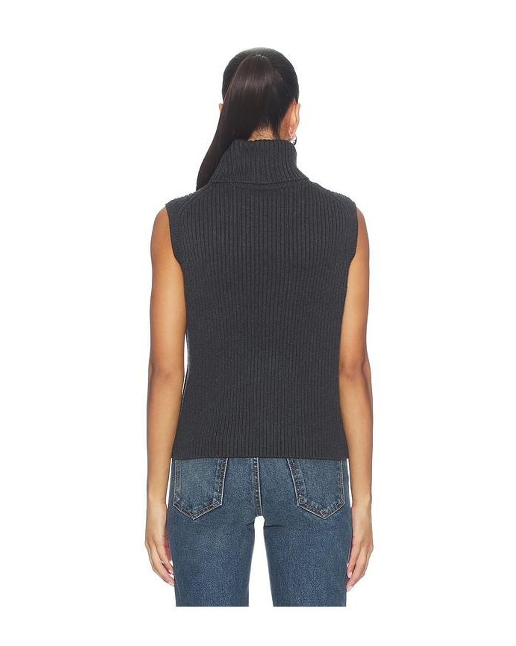 Lovers + Friends Blue Keris Turtle Neck Vest