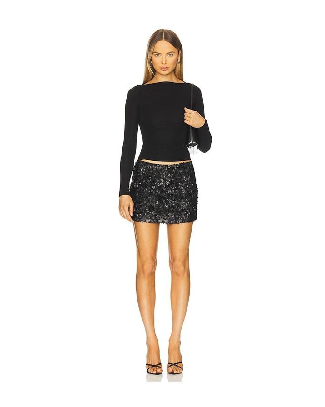 superdown Black Wendy Mini Skirt