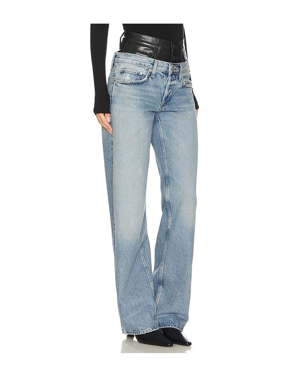 Agolde Blue Elson High Rise Loose Jeans
