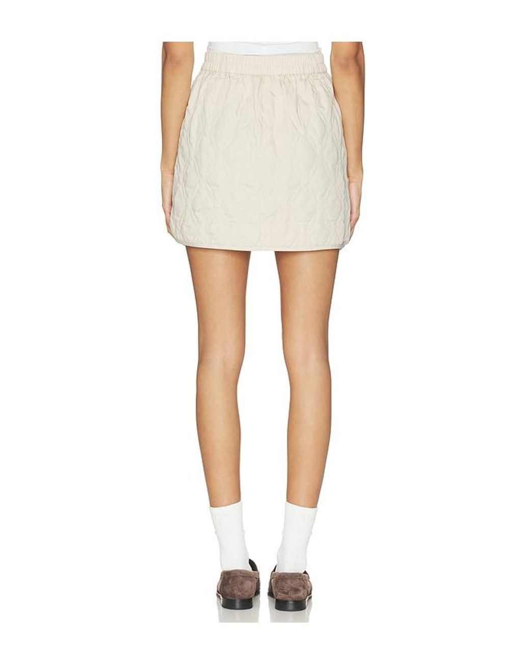 Varley White Florin Quilted Skirt