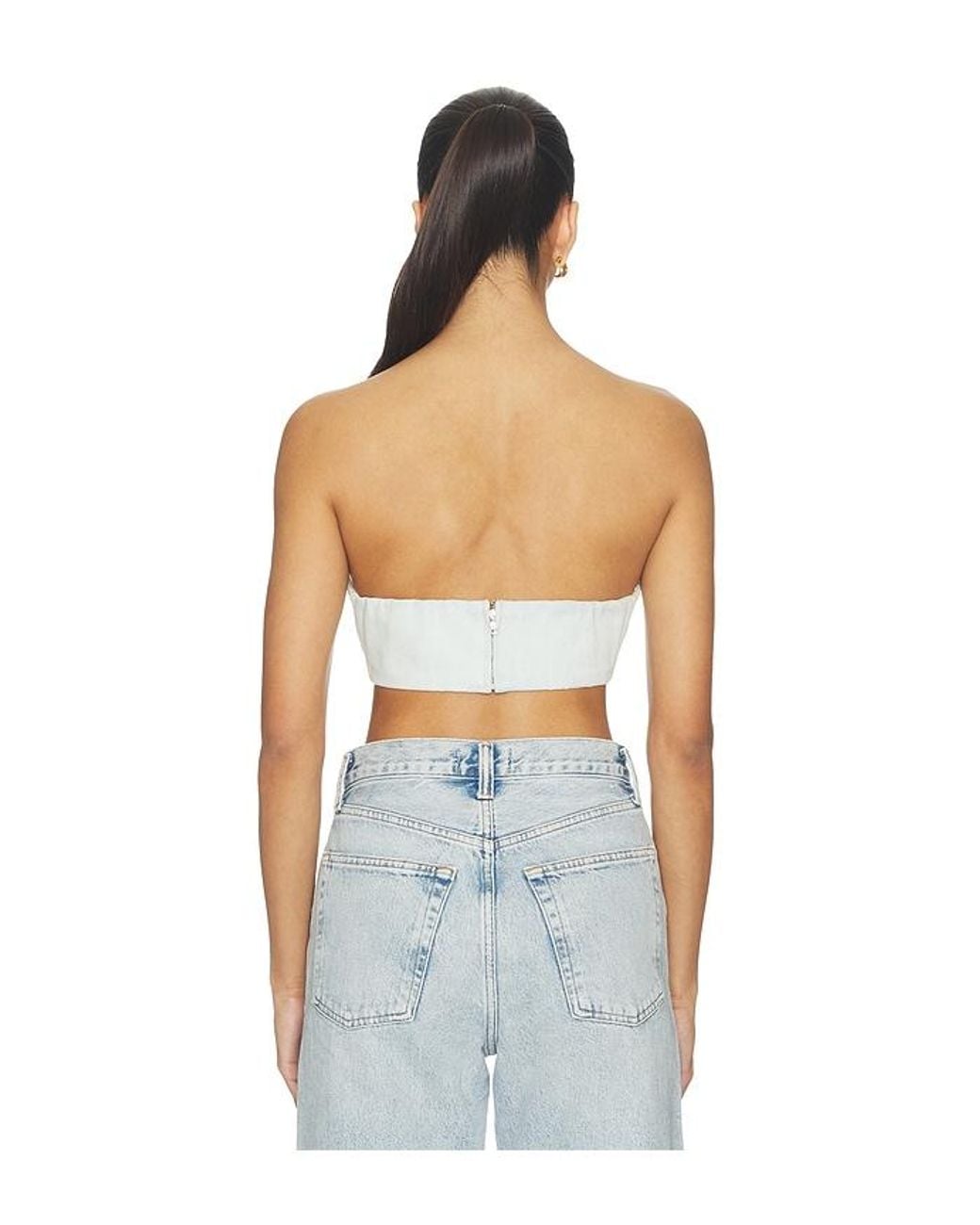 Agolde White Gwynne Tube Top