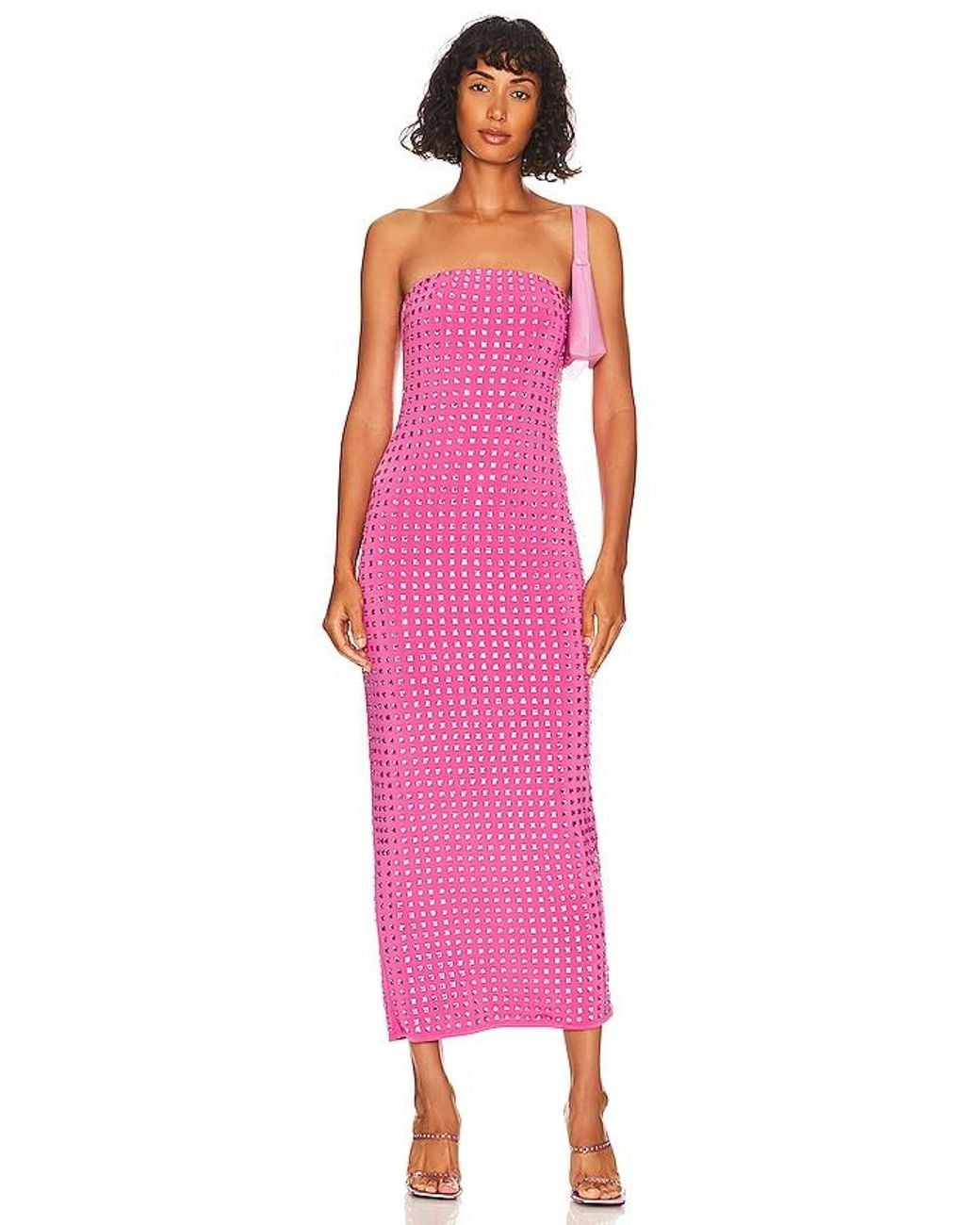 Nbd Pink James Midi Dress