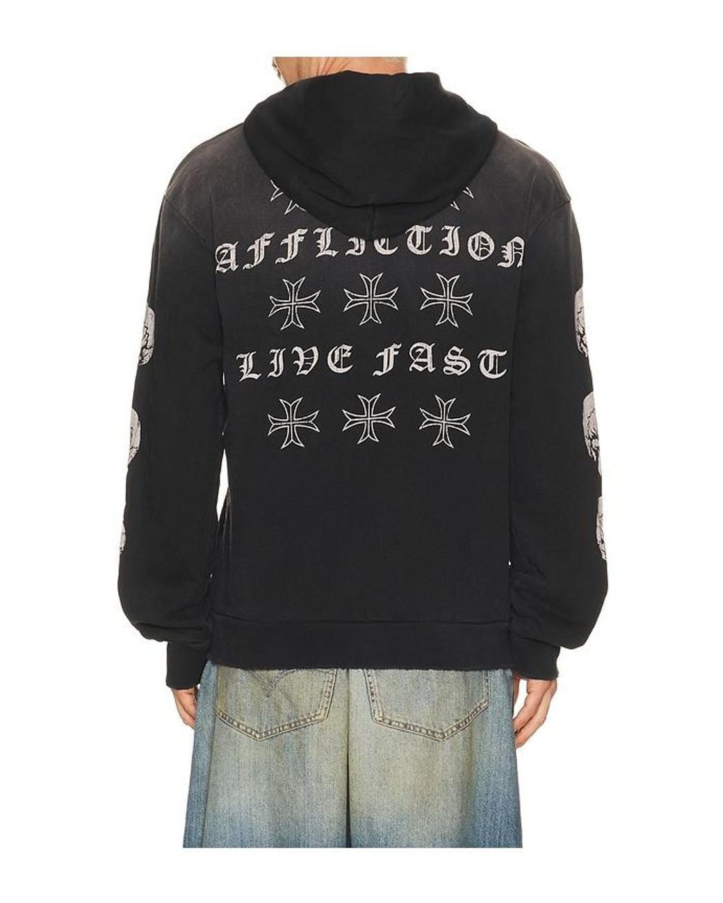 Affliction Black Free Mind Po Hoodie for men