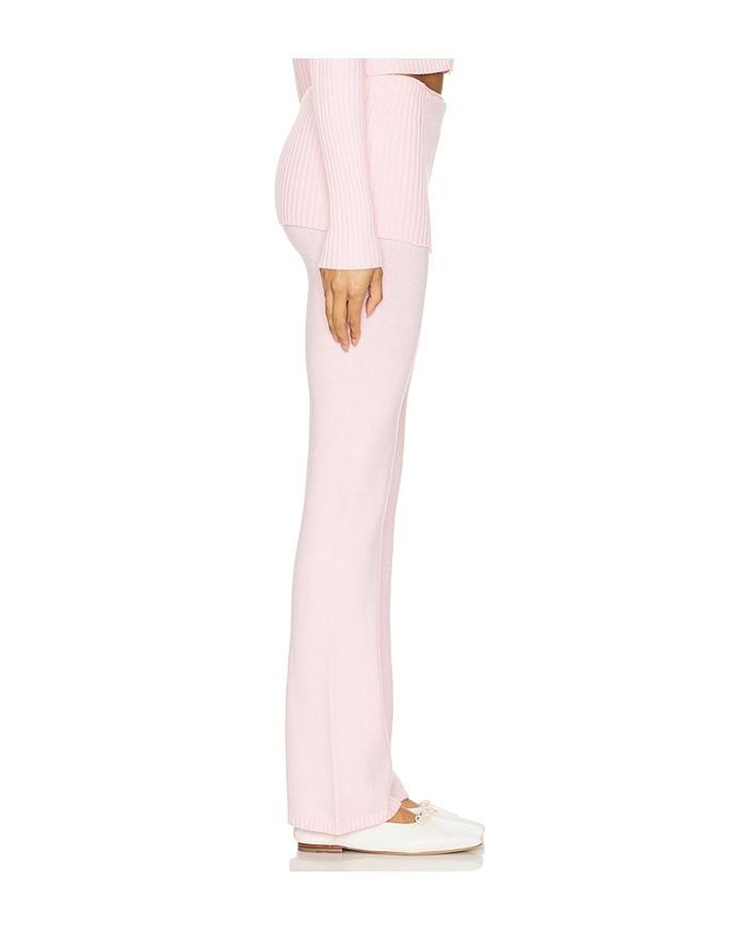 Frankie's Bikinis Pink Aimee Cloud Knit Pant