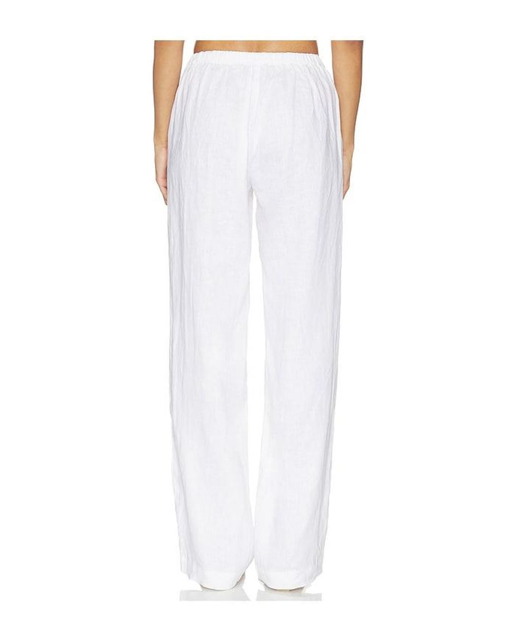 AEXAE White Linen Low Waist Day Pant