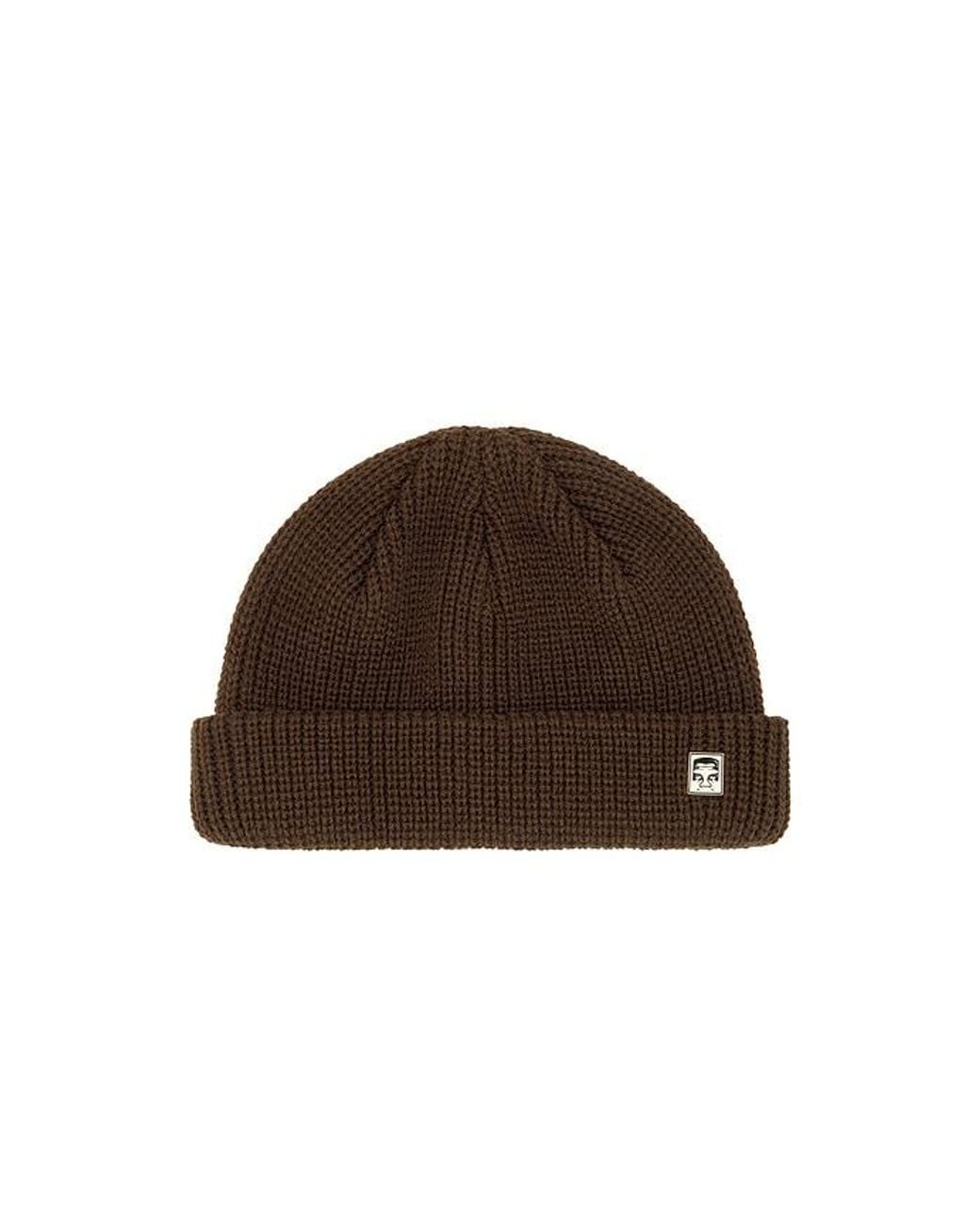 Obey Brown Micro Beanie for men