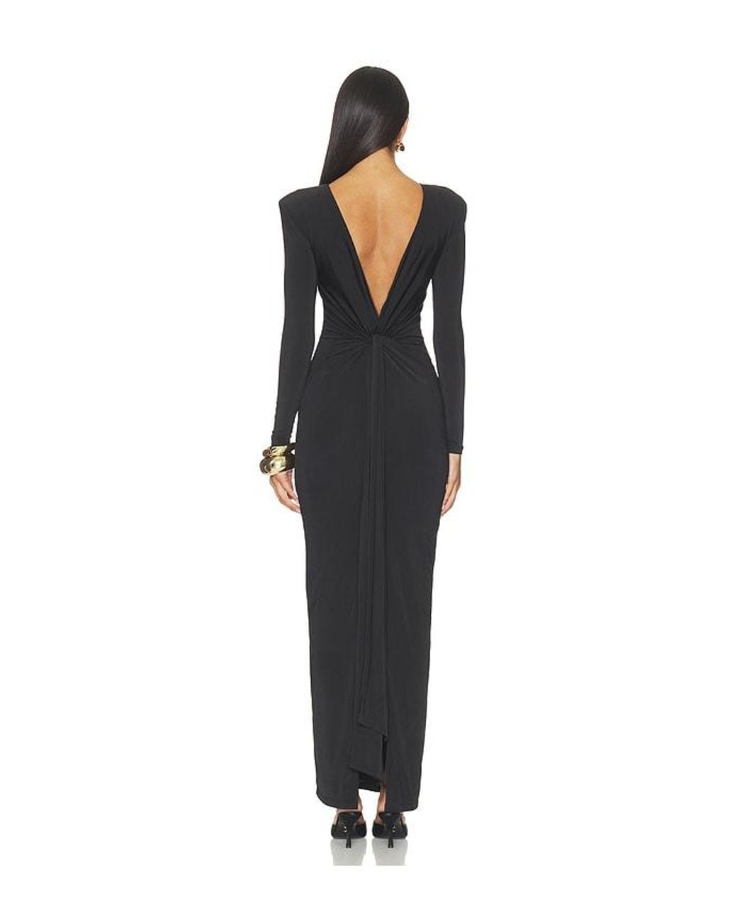 Nookie Black Charlize 2-Way Long Sleeve Maxi Dress