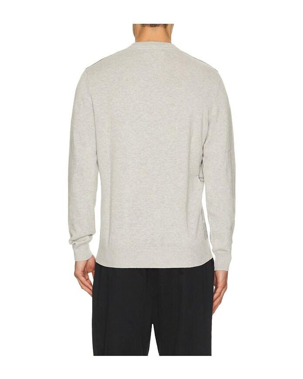 Barbour Gray Mineral Tartan Crew Sweater for men