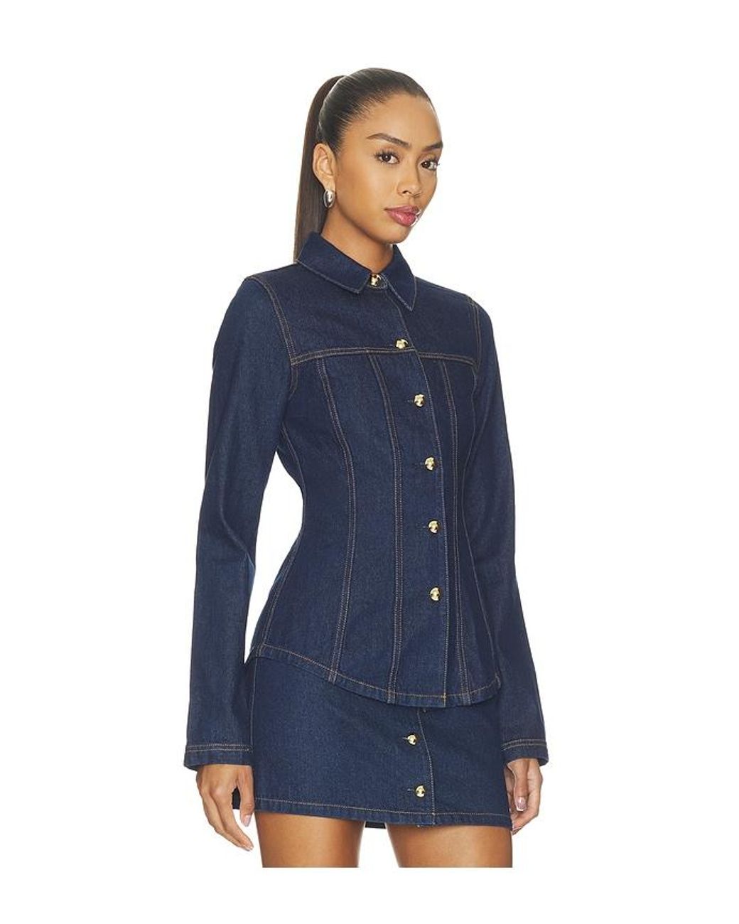 Lovers + Friends Blue Meredith Denim Jacket
