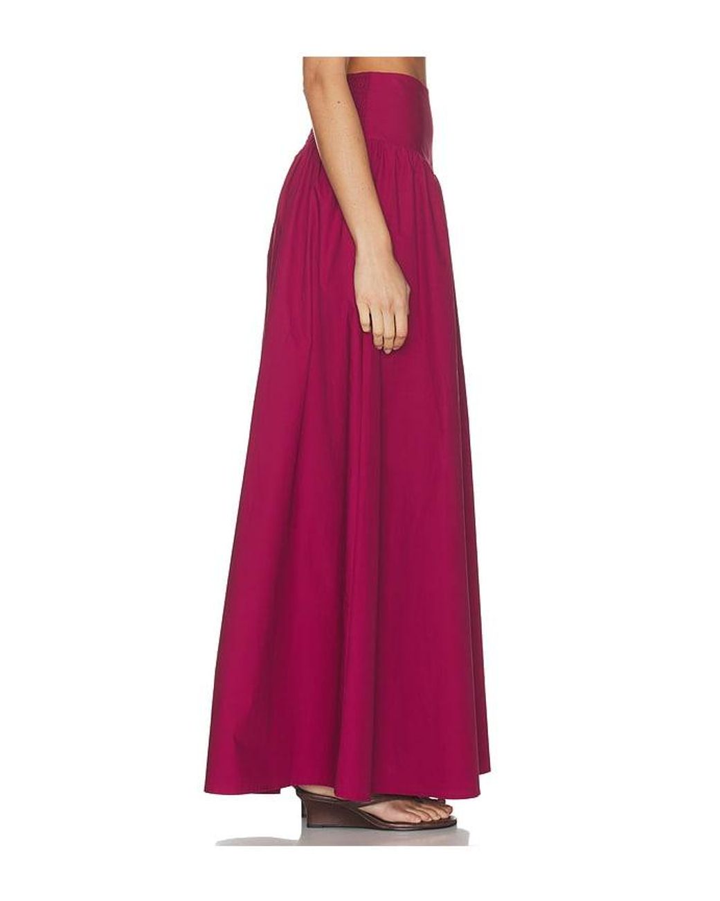 Susana Monaco Purple Poplin Drop Waist Skirt