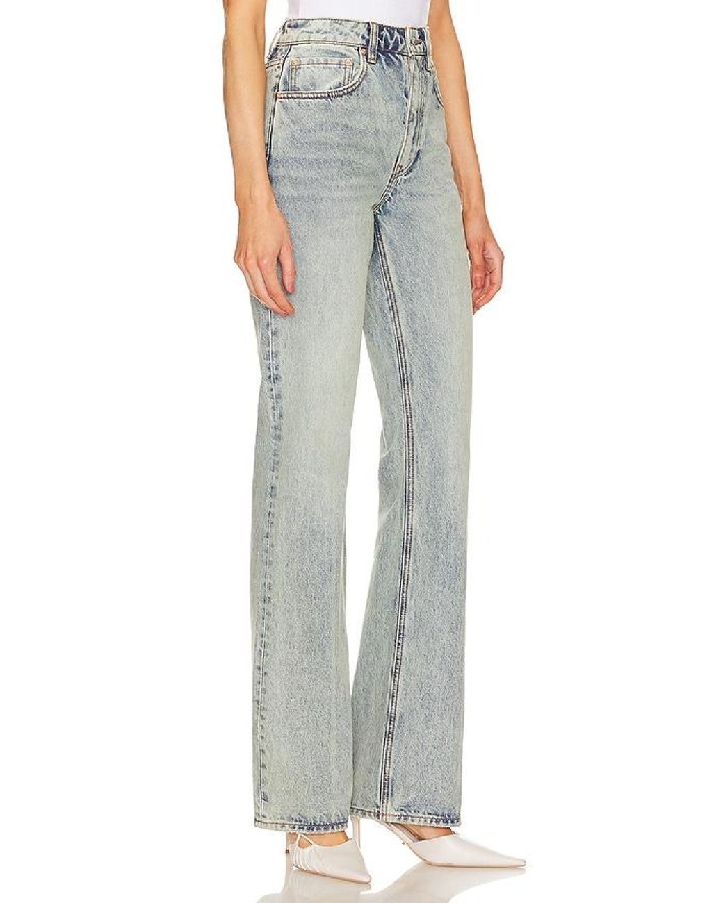 GRLFRND Blue Melanie High Rise Boot Cut Jeans