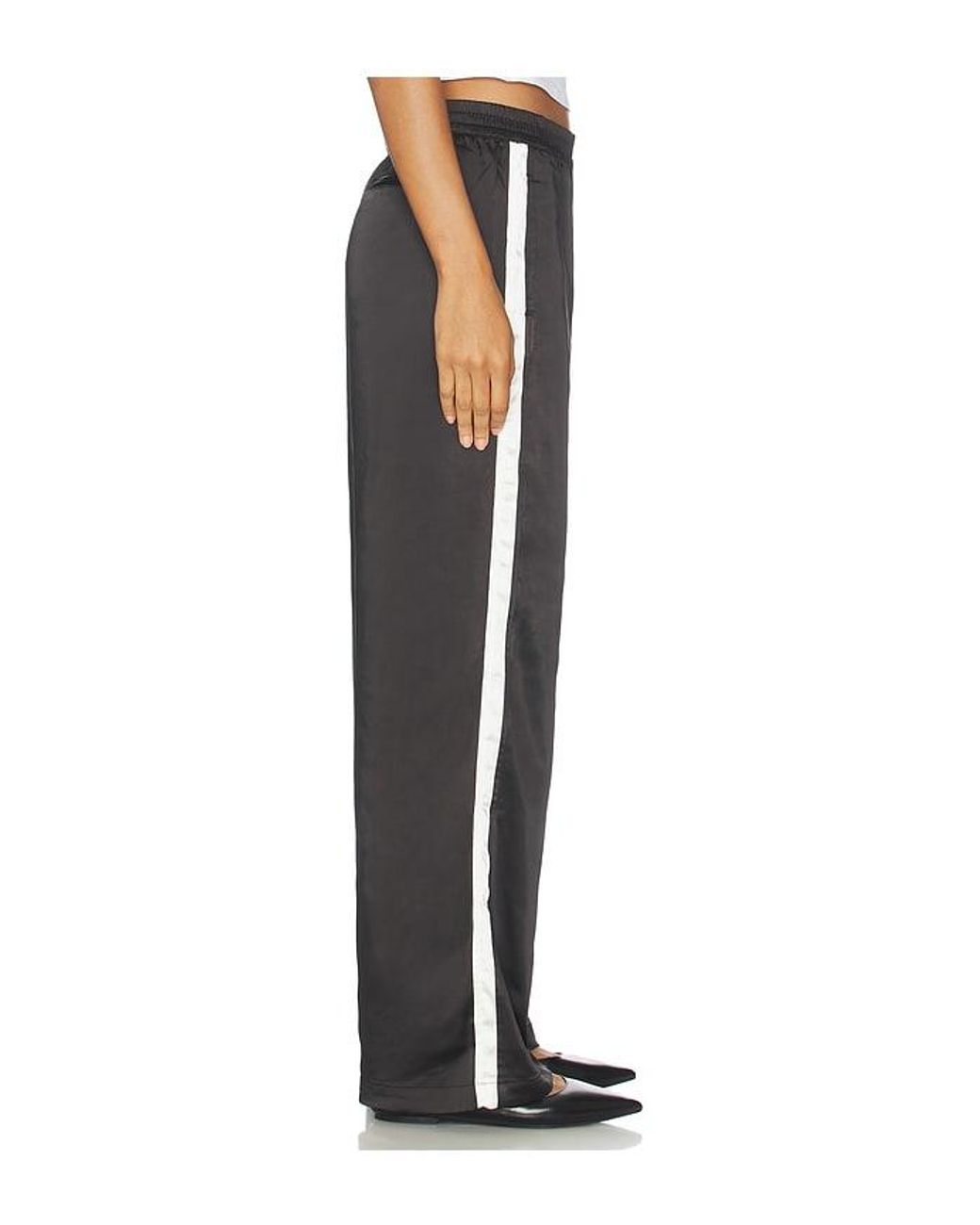 Sanctuary Black Satin Track Pant