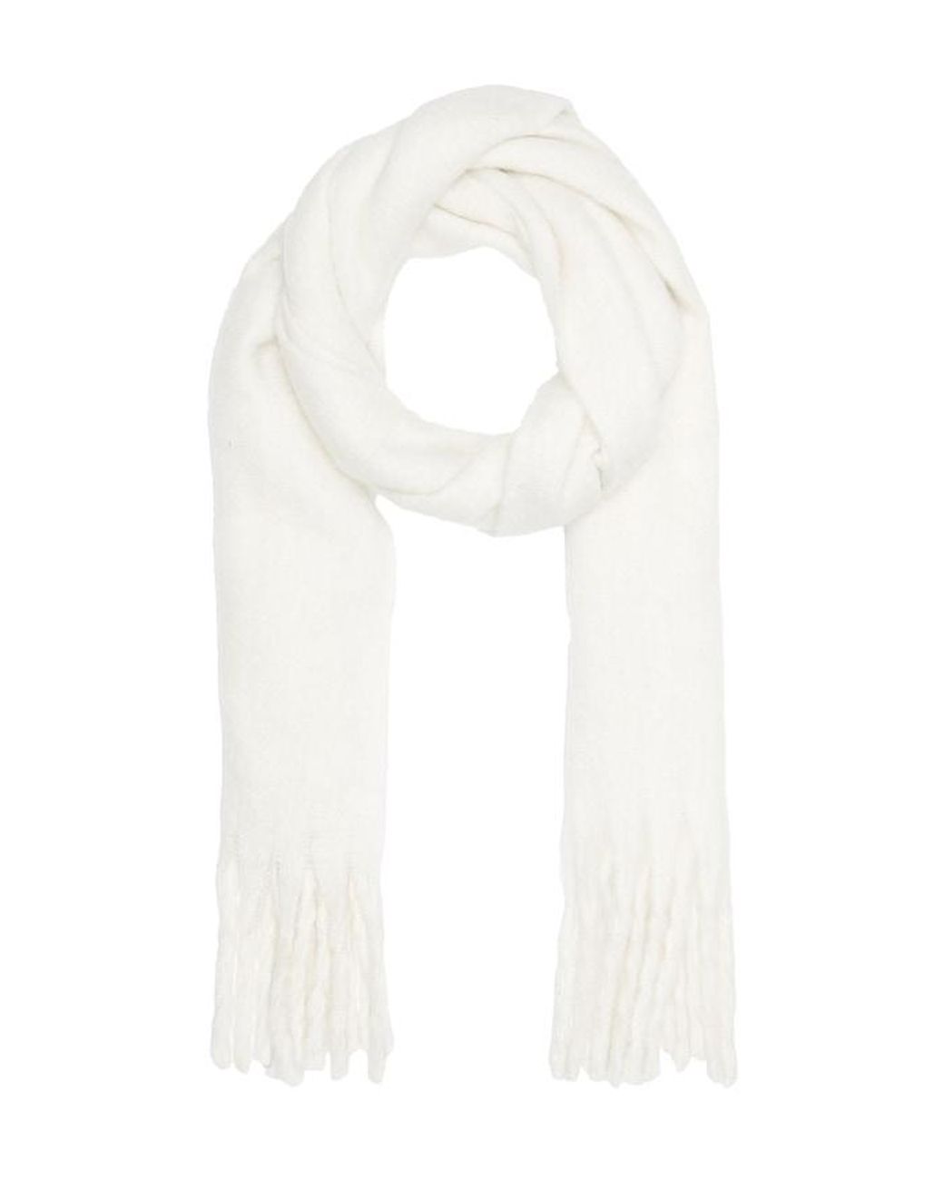 Hat Attack White Chic Solid Scarf