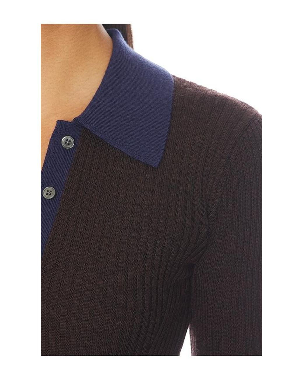 GOOD AMERICAN Black The Knit Polo Mini Dress