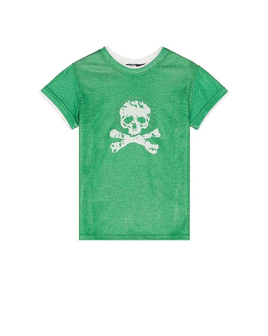 Jaded London Green Skull And Cross Bones T shirt for Men Lyst UK